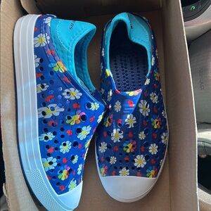 Slip-On Kids Shoes with Floral Design